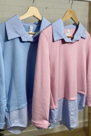 SUDADERA CAMISA RAYITAS