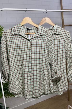 CAMISA VICHY VERDE AGUA