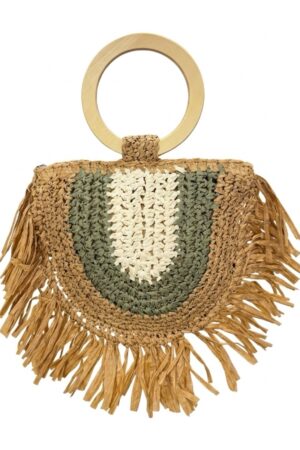 Bolso Rafia Flecos