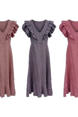 Vestido Vichy Volantes