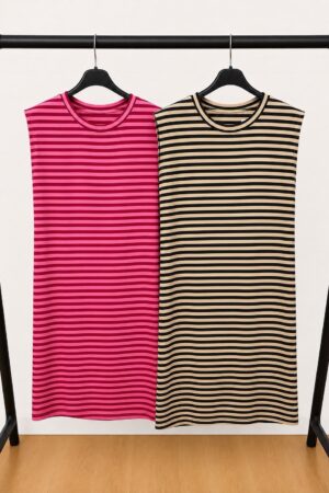 VESTIDO HOMBRERAS RAYAS