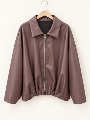 CHAQUETA POLIPIEL MARRON